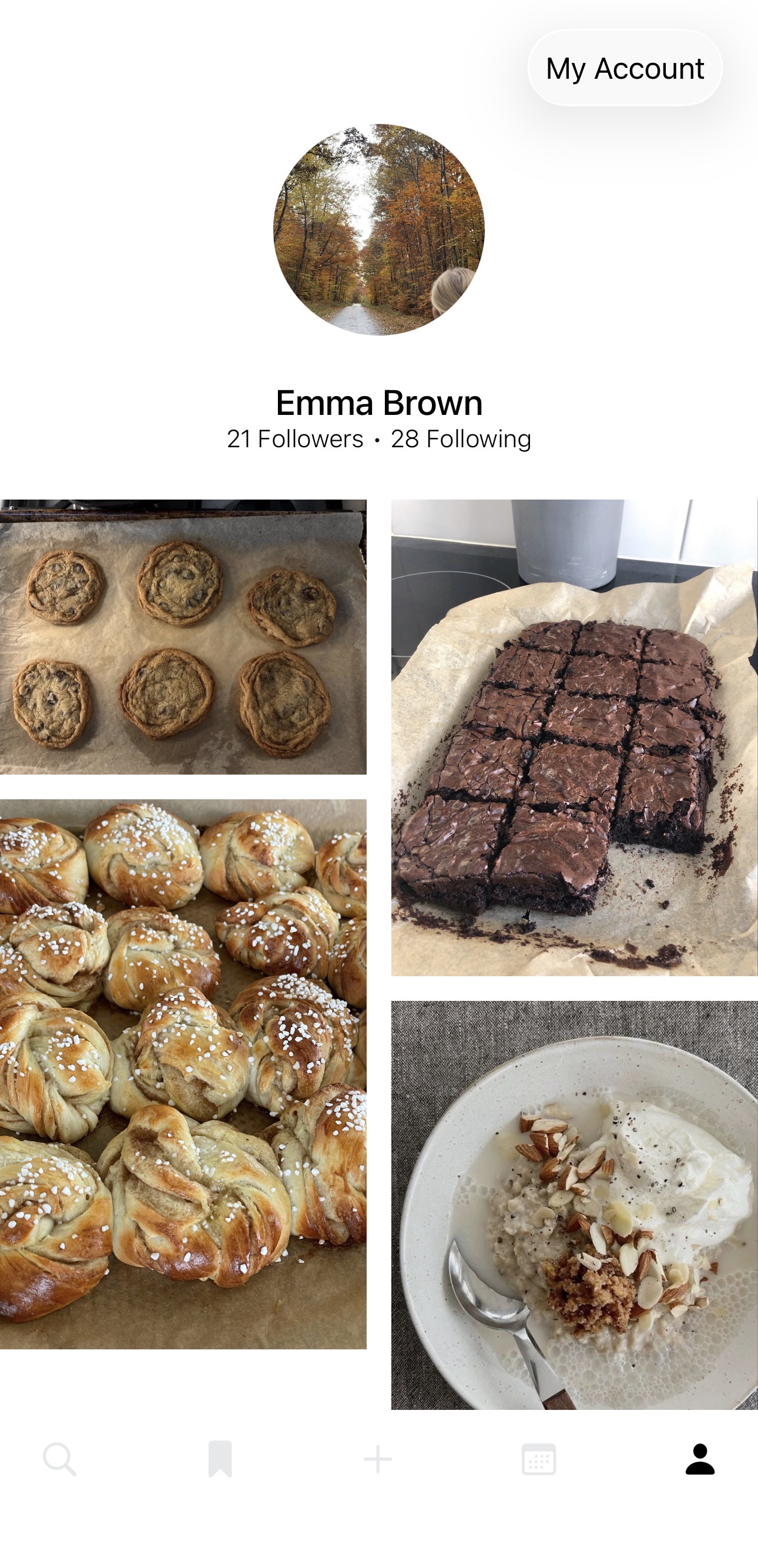 Foodilicous profile screen